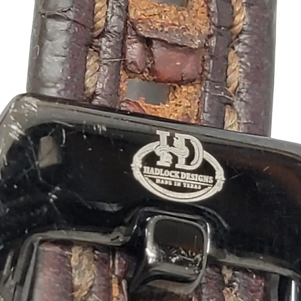 Hadlock Designs Leather Apple Watch Band 42 44 45 46 49mm Western Tooled Cuff